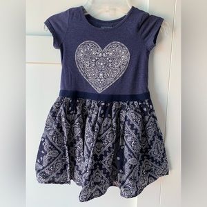 Navy Paisley Dress